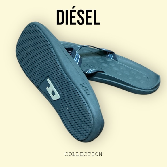 Mens Diesel navy blue flip flops sizer 12 - Picture 6 of 6